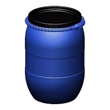 Bombona plastica 100 litros redonda azul tampa removivel