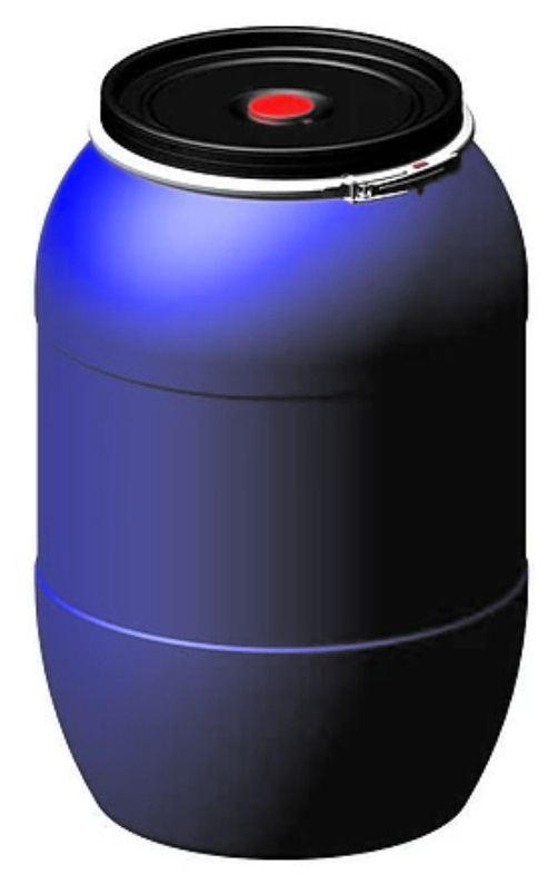 Bombona plastica 200 litros redonda azul trf modelo A