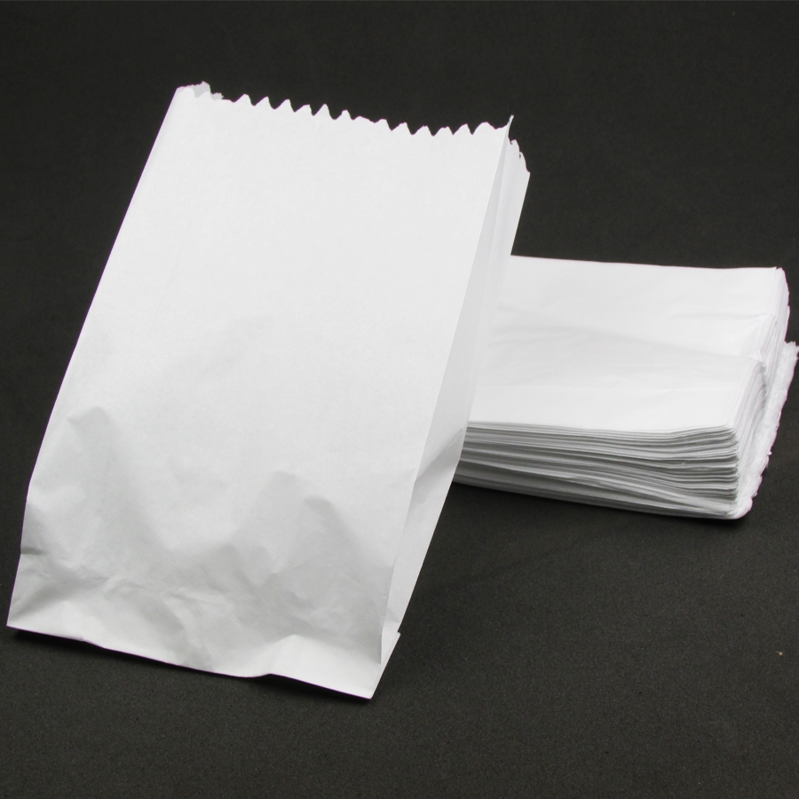 Saco de papel branco 1/2 Kg 15 x 17,5 cm
