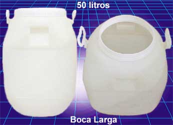 Bombona plastica 50 litros boca larga plastikero