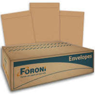 Envelope papel 17,6 cm x 25 cm kraft foroni 80 gramas pacote com 10 unidades caixa com 250 unidades