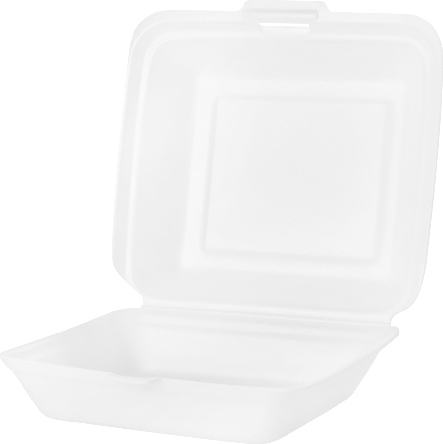 Embalagem espuma hamburguer 20,5 cm x 21,7 cm x 8,5 cm CH200 copobras caixa com 200 unidades