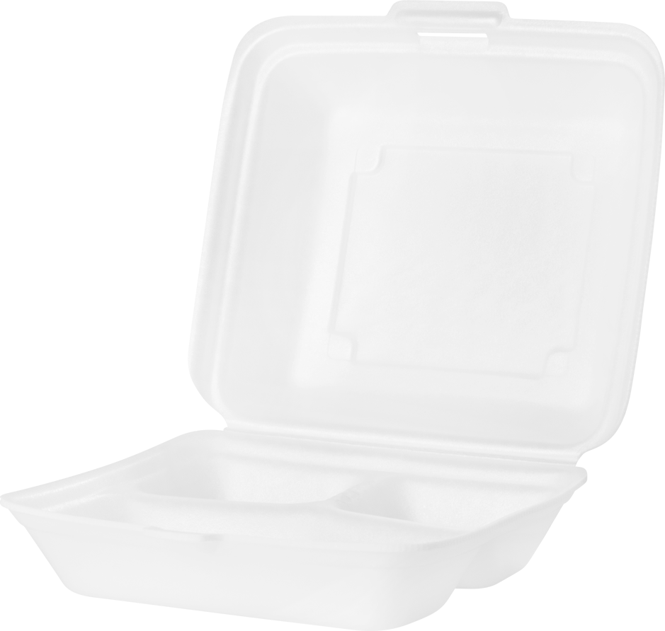 Embalagem espuma hamburguer 20,5 cm x 21,7 cm x 8,5 cm CH2003D copobras caixa com 200 unidades