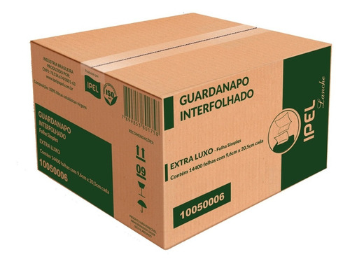 Guardanapo interfolha 20,5 cm x 9,6 cm Indaial