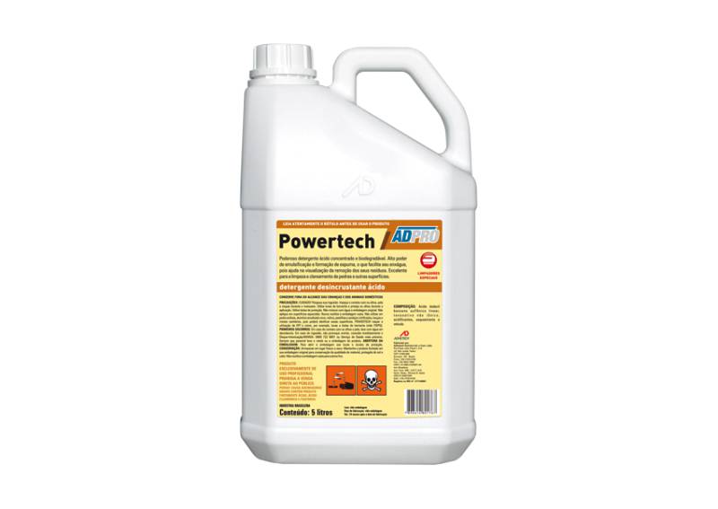 Detergente liquido 05 litros acido powertech adhetech