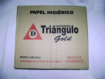 Papel higienico rolao 300 m branco Gold Triangulo