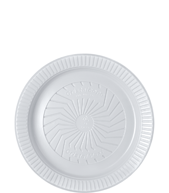 Prato plastico 15 cm branco cristalcopo PR-15BR cx-1000