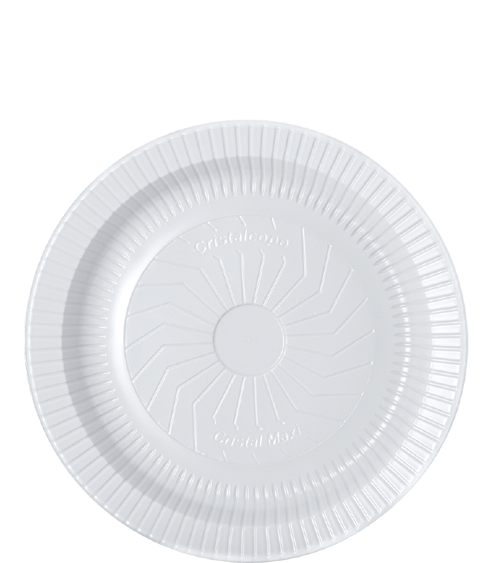 Prato plastico 18 cm branco cristalcopo PR-18BR cx- 500