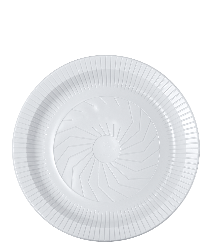 Prato plastico 23 cm branco cristalcopo PR23BR cx- 250
