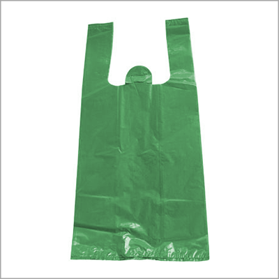 Sacola 30 cm x 45 cm verde reciclada caixa com 05 kilos