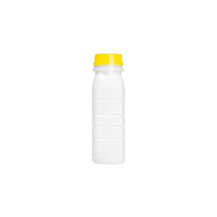 Garrafa plastica 200 ml quadrada natural tampa inviolavel